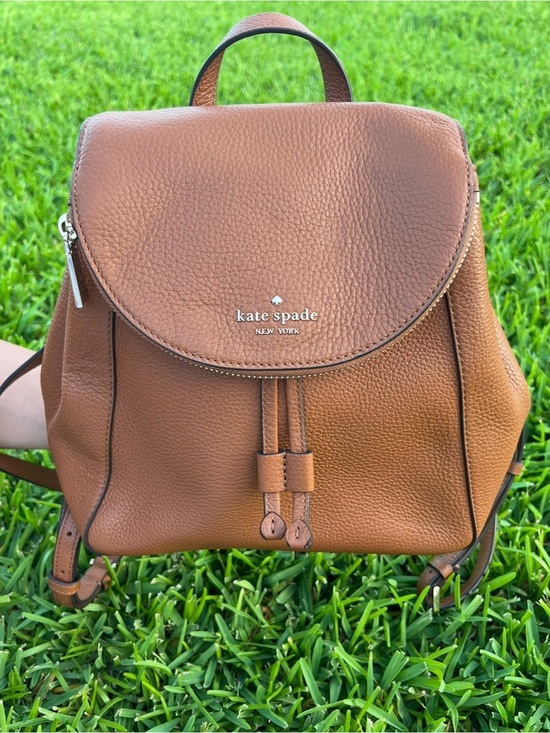 kate spade Handbags - kate spade Brown Pebbled Leather Backpack
